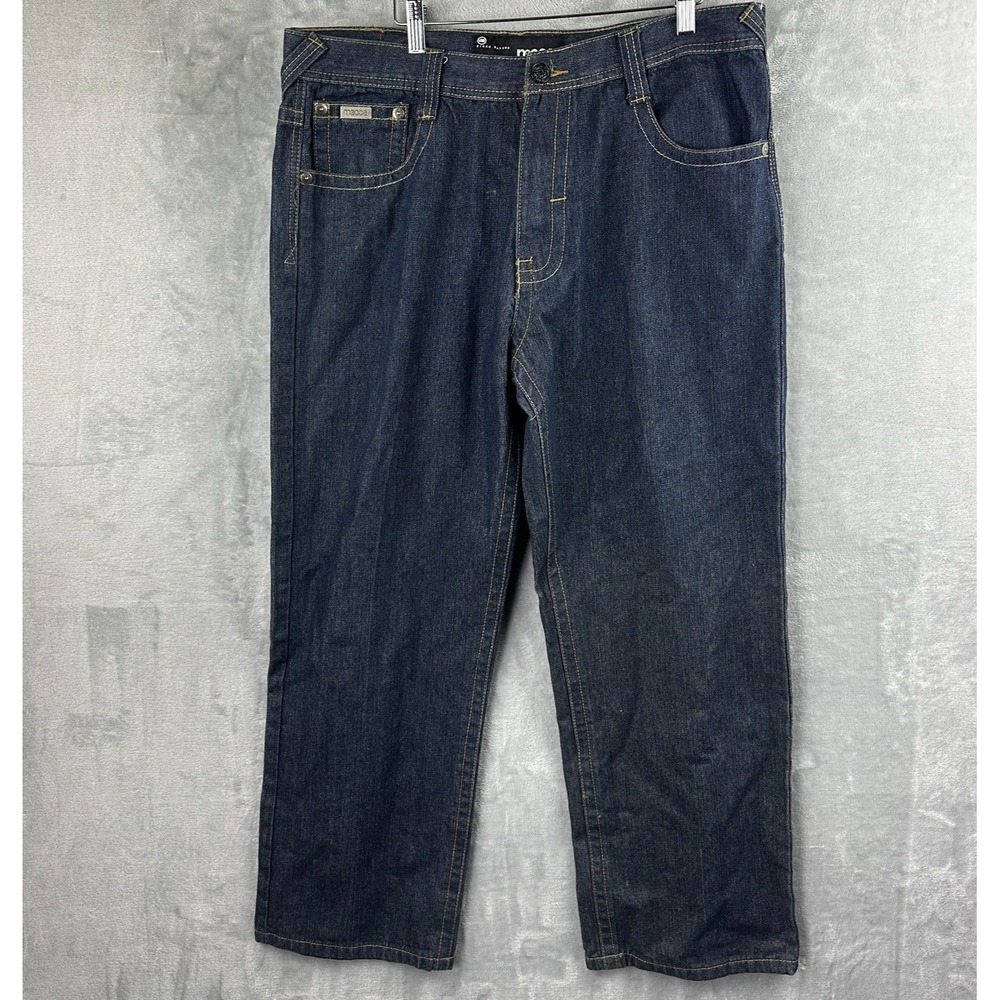 Mecca Classic Fit Jeans Men's 38x34 Blue Denim Baggy Hip Hop